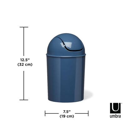 Umbra 1.25 Gallon Mini Waste Can with Removable Swing-Top Lid - Small Garbage Bin for Kitchen, Bathroom, Bedroom, Office - Compact Trash Can Fit Under Tables & Counters - Yellow