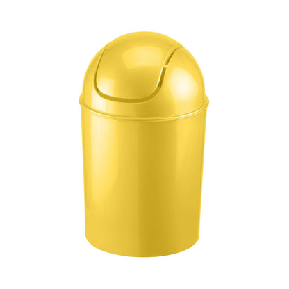 Umbra 1.25 Gallon Mini Waste Can with Removable Swing-Top Lid - Small Garbage Bin for Kitchen, Bathroom, Bedroom, Office - Compact Trash Can Fit Under Tables & Counters - Yellow