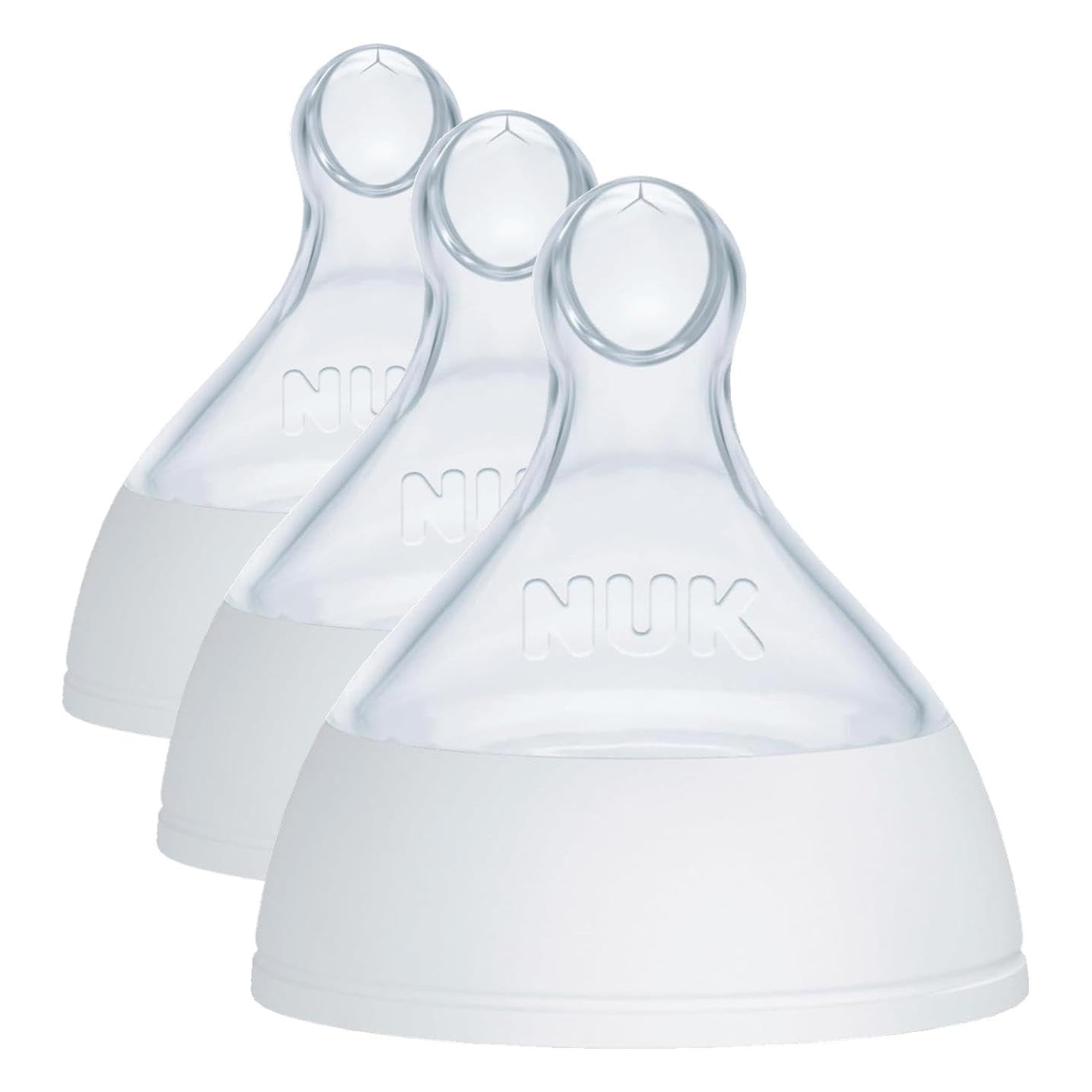 NUK Smooth Flow Pro Baby Bottle Replacement Nipples, Silicone, Anti-Colic, Leak-Proof, Pack of 2