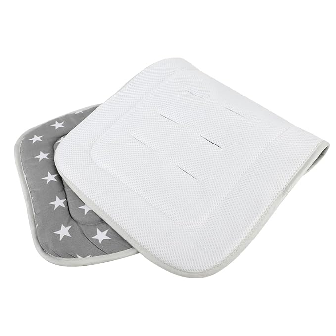 Universal Kids Stroller Seat Liner Cotton Kids Pushchair Cushion Seats Mat Breathable Stroller Liner Insert Mattress Soft Pushchair Seat Pad Pram Cushion Seats Pad Head Neck Body Support for 1-3 Years