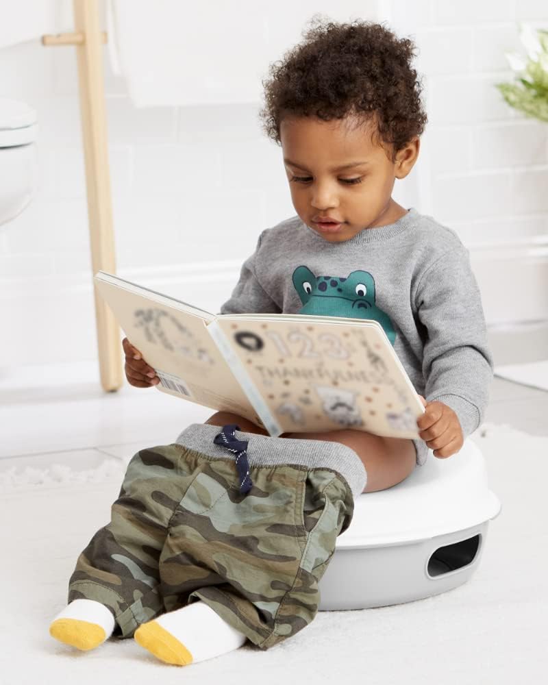 Skip Hop Go Time Multi-Stage 3 in 1 Potty Seat, White/Grey