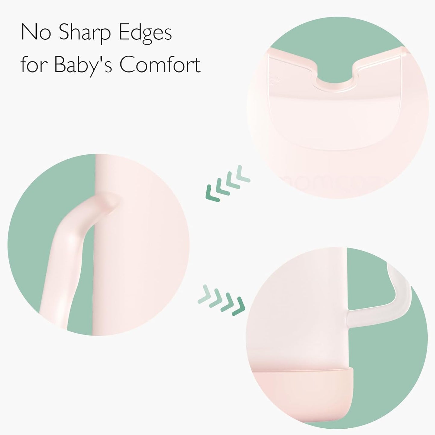 Momcozy Baby Pouch Holder No Squeeze, Baby Food & Juice Box Holder, Mess-Free, Easy Grip for Self-Feeding, BPA-Free & DEHP-Free, Must-Have for Babies, Green