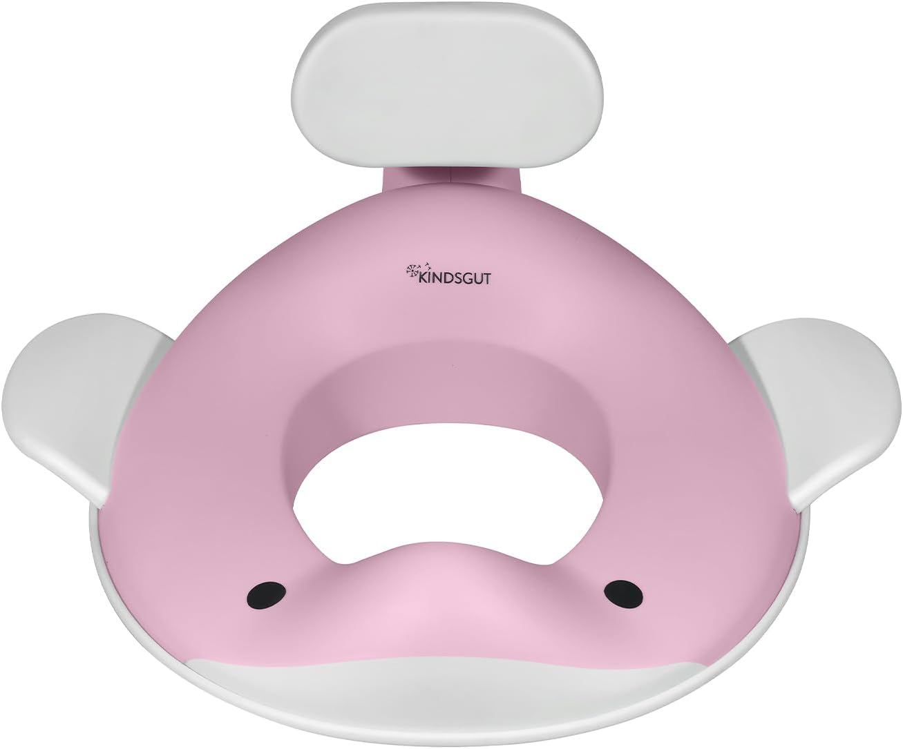 Kindsgut Whale Potty Training Seat for Toddlers – Kids Toilet Seat with Backrest, Non-Slip, Fits Round & Oval Toilet Seats, Designed in Germany, Peach