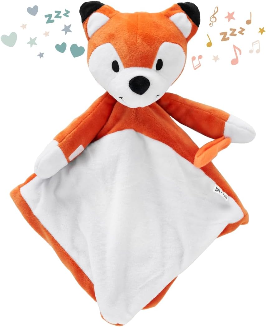 Riff Raff Baby Sleep Toy Soother - Musical Plush Fox with White Noise & Lullaby - Lovey Security Blanket for Newborns & Infants
