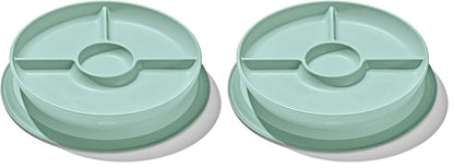 OXO Tot Stick and Stay Suction Divided Plate - Opal
