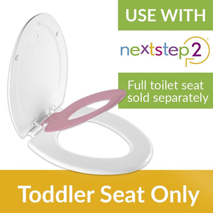 Mayfair NextStep Slow-Close Toilet Seat with Built-In Toddler Potty Training Seat, Removable, White, Round
