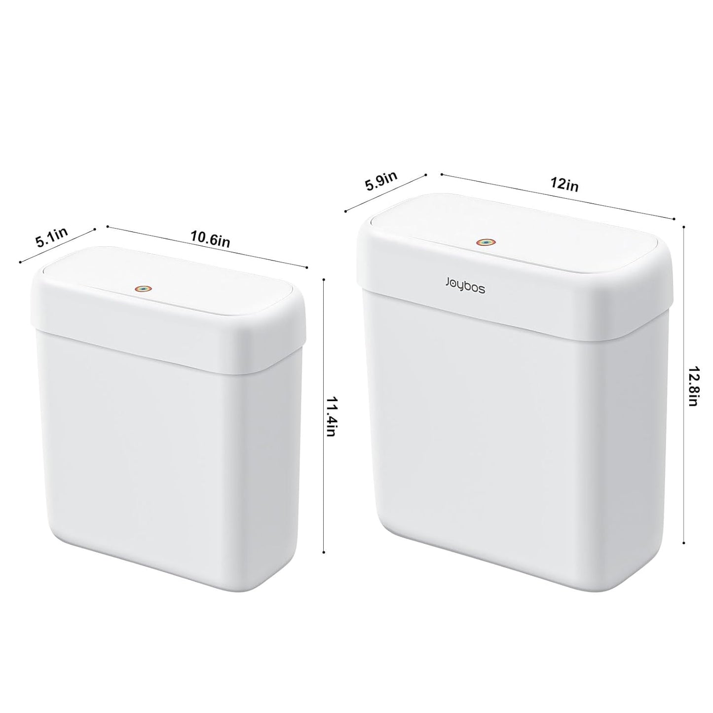 funest Bathroom Small Trash Can with Lid,10L / 2.7 Gallon Slim Garbage Bin Wastebasket with Press Top Lid for Bedroom,Rv,Office,Kitchen,Craft Room