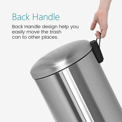 Diaper Pail, Airtight Odor Control Baby Diaper Bin with Childproof Lock, Stainless Steel Garbage Pail with lid, 15 Liter/ 4 Gallon Compact Nursery Trash Can with Removal Inner Liner, Blue