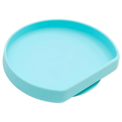 Bumkins Toddler and Baby Suction Plate, Divided Grip Dish for Babies and Kids, Baby Led Weaning, Feeding Supplies, Sticks to Tables and Highchairs, Platinum Silicone, for Chidren 6 Months, Gray