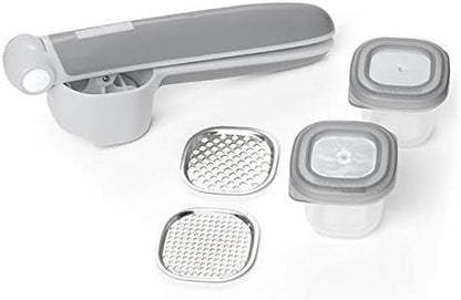Skip Hop Baby Food Maker, Easy Prep Press Set, Grey