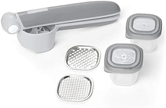 Skip Hop Baby Food Maker, Easy Prep Press Set, Grey