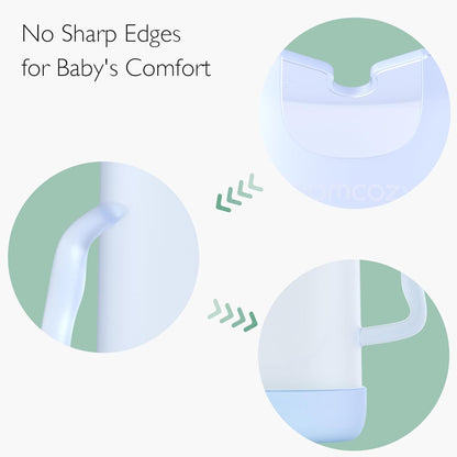 Momcozy Baby Pouch Holder No Squeeze, Baby Food & Juice Box Holder, Mess-Free, Easy Grip for Self-Feeding, BPA-Free & DEHP-Free, Must-Have for Babies, Green