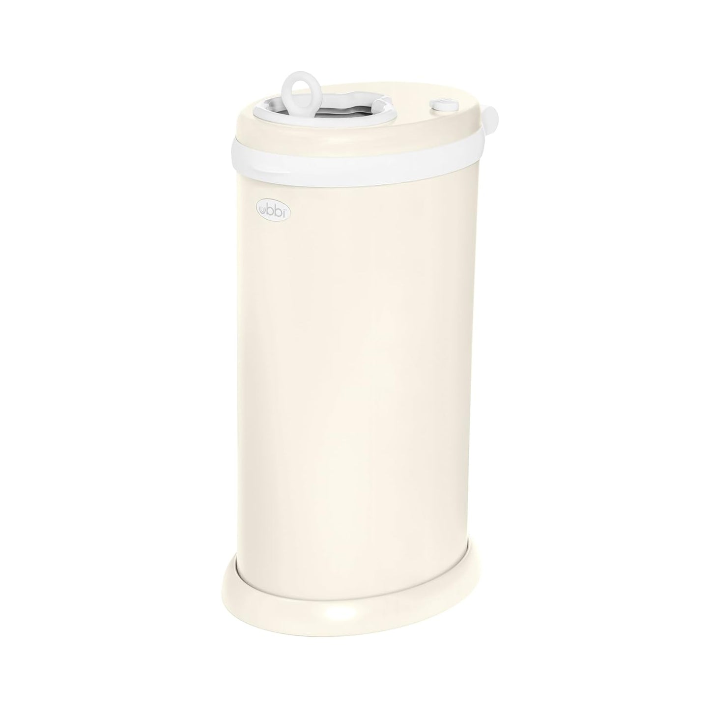 Ubbi Steel Diaper Pail, Odor Locking, No Special Bag Required, Award-Winning, Registry Must-Have, White
