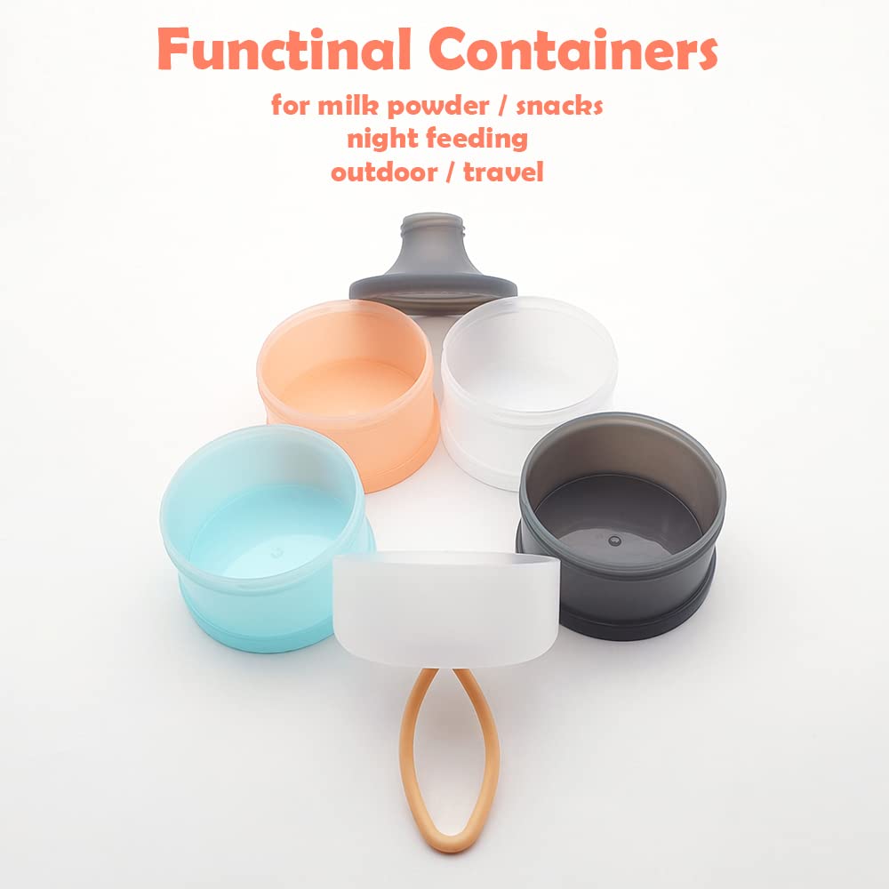 Baby Formula Dispenser, Formula Container, BPA Free, 4 Layers, Baby Feeding Travel Storage Container, Portable Milk Powder Dispenser Container, Non-Spill Stackable Baby Snack Storage Container