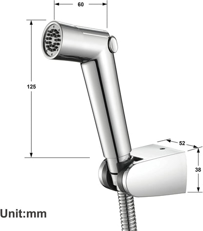 HandheldSprayer Kit Cloth Diaper Sprayer ABS Round ShapeSprayer for Toilet for Toilet-Adjustable Water Pressure Control withHose for Feminine Wash and Bracket,Chrome d(Chrome D)