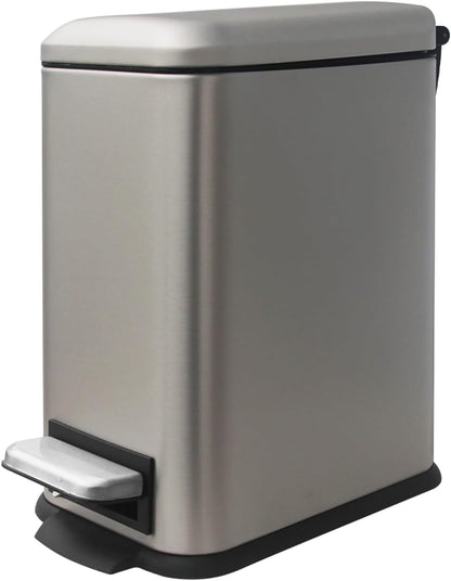 Diaper Pail, Baby Diaper Trash Can with Removal Inner Liner, Childproof Lock, Stainless Steel Garbage Pail with lid, Soft Close, Odor Control Diaper Disposal Bin, 4 Gallon Pink Diaper Can