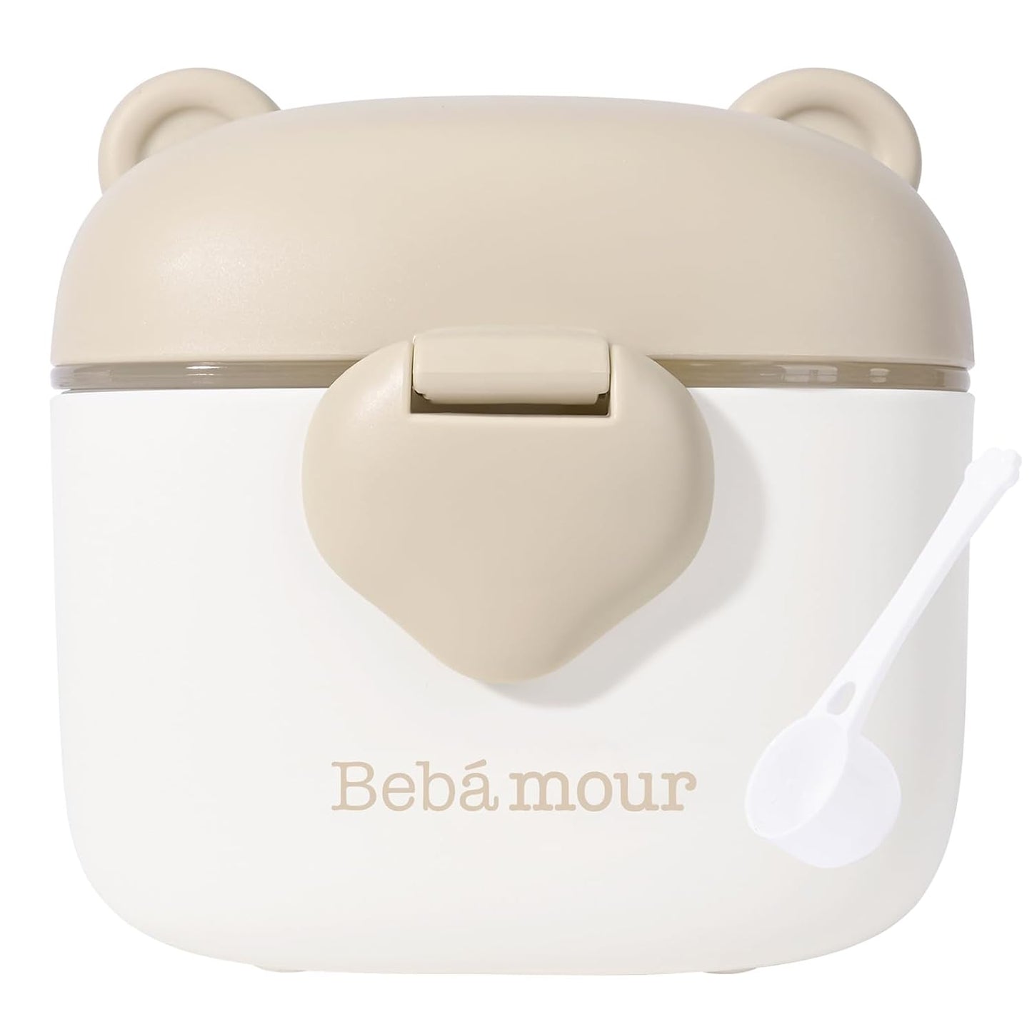 Bebamour Baby Formula Dispenser, BPA Free Portable Milk Powder and Candy Fruit Snack Storage Container with Scoop and Leveller for Travel, 450 ML, Green Cow