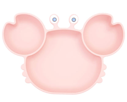 Linowos Silicone Suction Plate for Toddlers - Self Feeding Training Divided Plate Dish and Bowl for Baby and Toddler, Fits for Most Highchairs Trays, BPA Free Microwave Dishwasher Safe