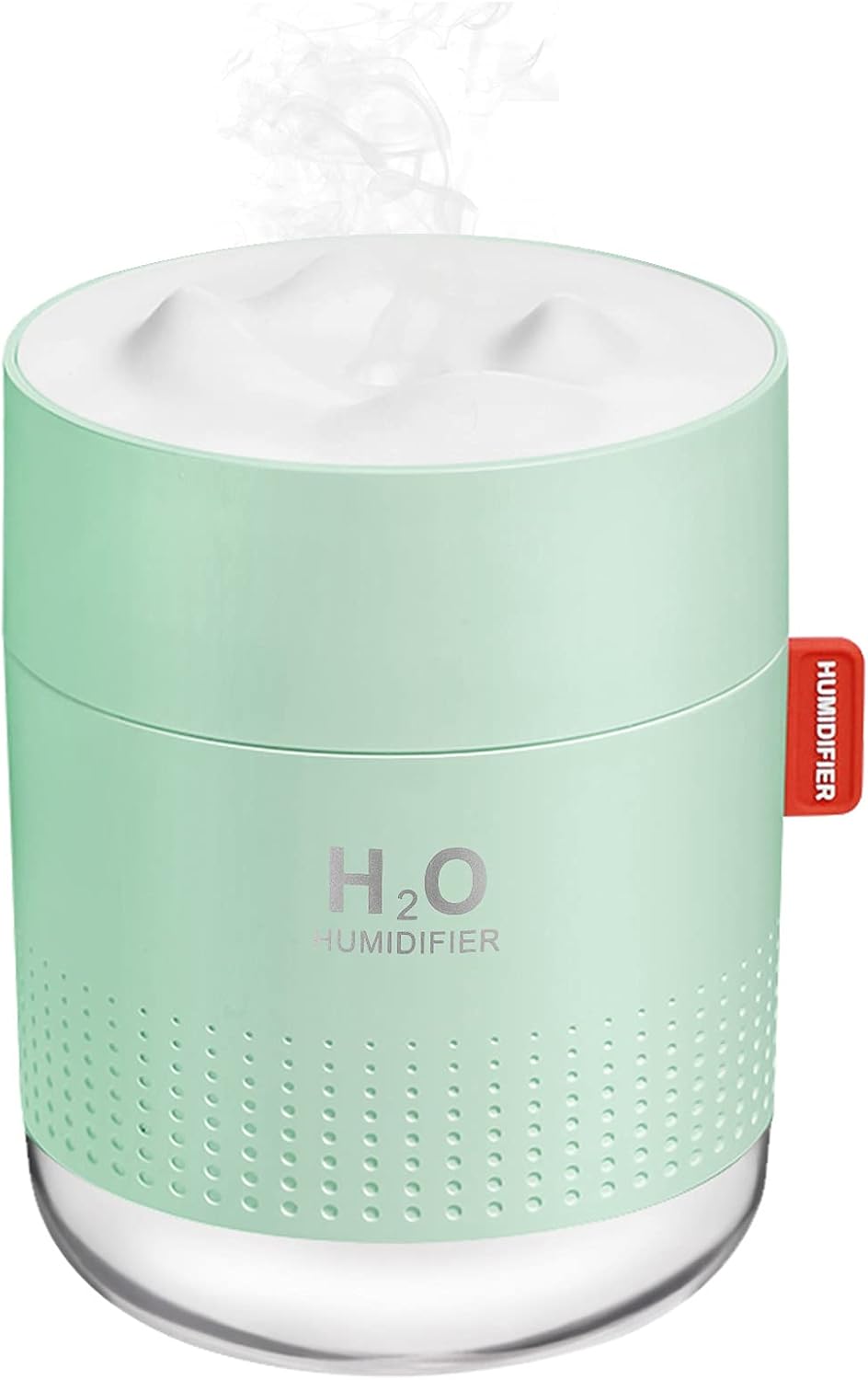 Portable Mini Humidifier, 500ml Small Cool Mist Humidifier, USB Personal Desktop Humidifiers for Baby Bedroom Travel Office Home, Auto Shut-Off, 2 Mist Modes, Super Quiet, White