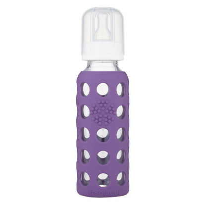 Lifefactory Glass Baby Bottle BPA Free | Protective Silicone Sleeve | 9 oz Pack of 2 | Mango, Kale