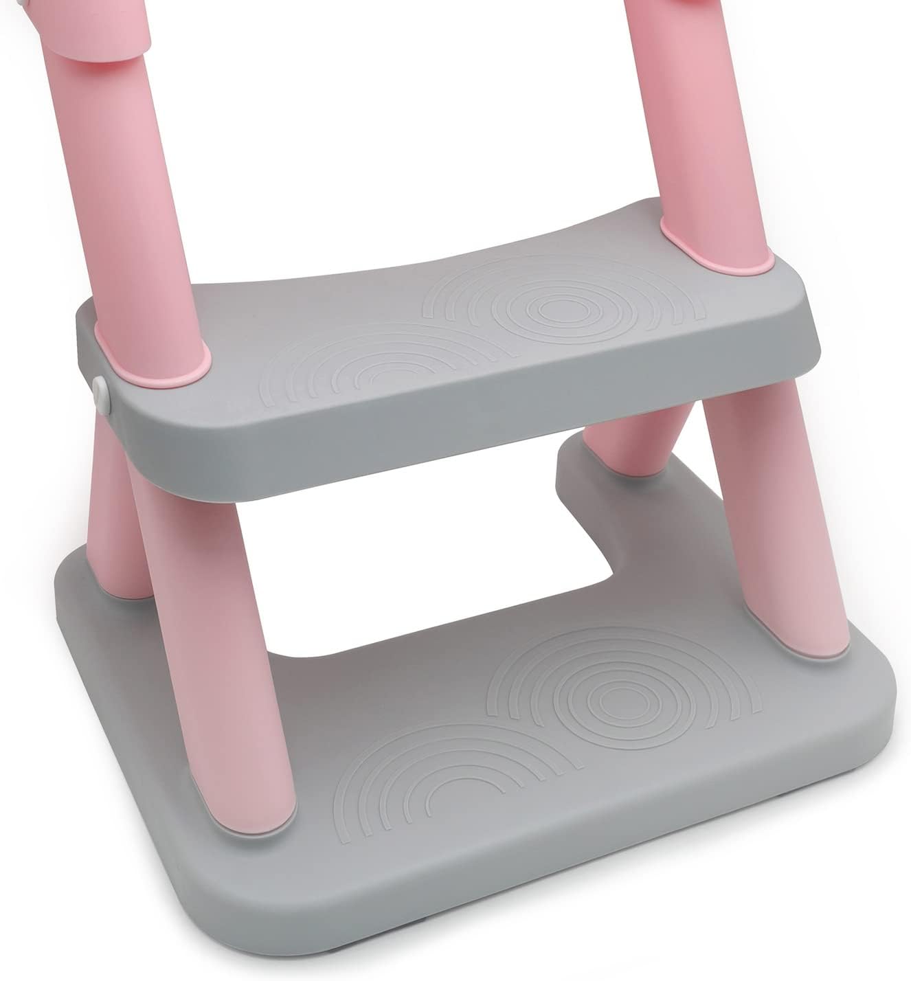 HTTMT- Giraffe Potty Training Toilet Ladder Seat With Upgraded Cushion Step Stool Ladder Toilet Chair/Toilet Trainer for Baby Toddler Kids Children In Pink [P/N: ET-BABY001-PINK STEP]