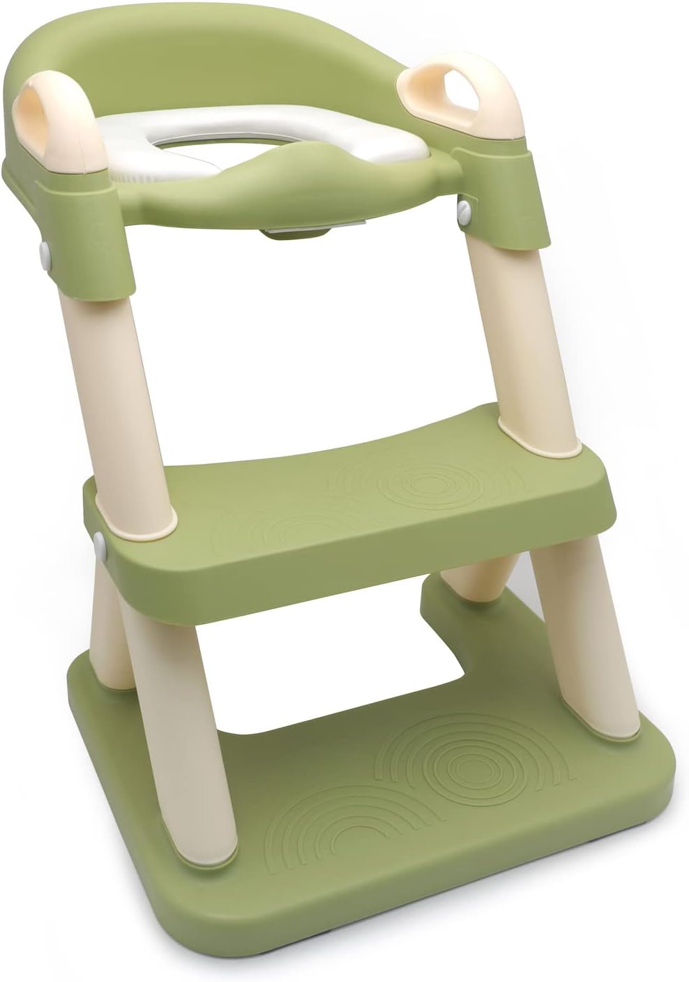 HTTMT- Giraffe Potty Training Toilet Ladder Seat With Upgraded Cushion Step Stool Ladder Toilet Chair/Toilet Trainer for Baby Toddler Kids Children In Pink [P/N: ET-BABY001-PINK STEP]