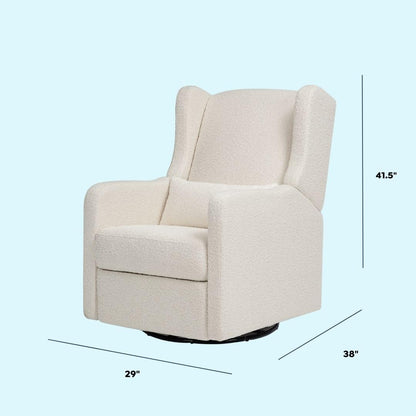Davinci Carter's Arlo Recliner and Swivel Glider, Water Repellent & Stain Resistant, Greenguard Gold & CertiPUR-US Certified, Performance Forest Green Linen