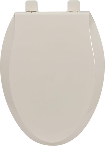 17" White Round Toilet Seat for Adult and Child, Built-In Potty Training Seat with Soft Quiet Close Non-Slip Design, Magnetic Kids Seat and Cover for Round/Oval Toilets, Easy to Install and Clean