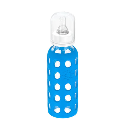 Lifefactory Glass Baby Bottle BPA Free | Protective Silicone Sleeve | 9 oz Pack of 2 | Mango, Kale
