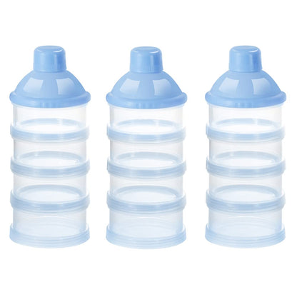 Accmor Formula Dispenser On The Go, 4 Compartments Stackable Formula Container for Travel, Baby Milk Powder Kids Snack Container, BPA Free ﻿