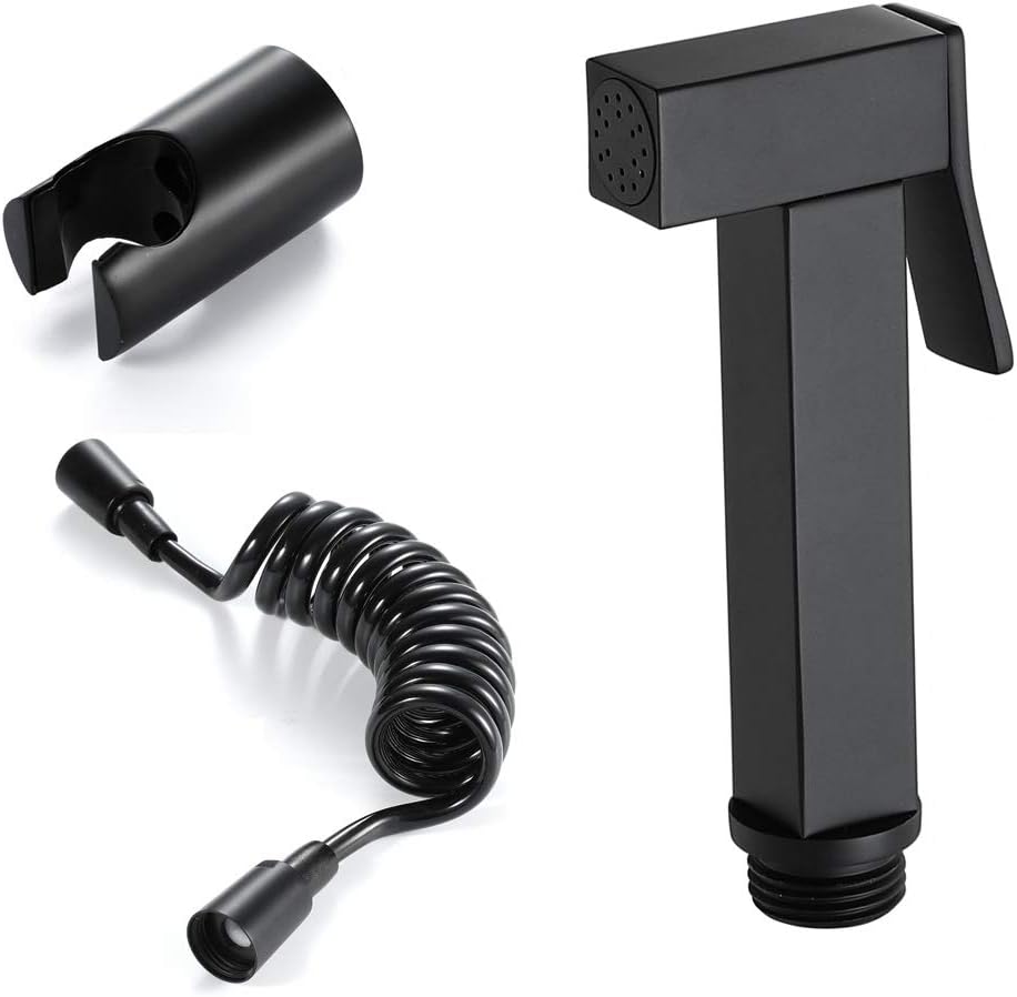 Handheld ToiletSprayer Square Portable Brass Shower Sprayer Head Suit for Bathroom Cloth Diaper Pet Cleaning,A(B)
