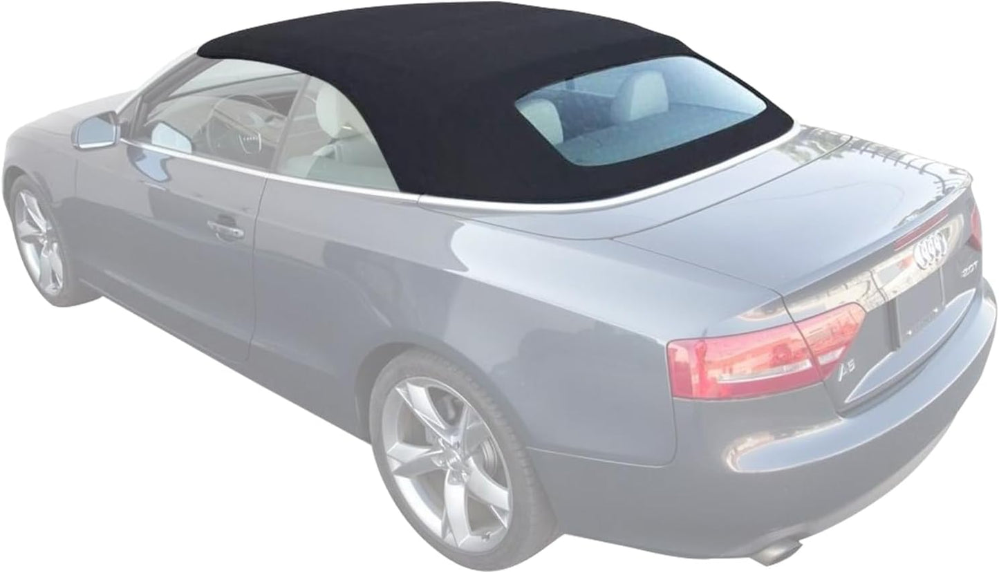 Sierra Auto Tops & Seats Convertible Top - Fits 2010 to 2017 Audi A5 Cabriolet - Black, Twillfast Canvas - Soft Top Convertible Top Replacement - Precision Fit - Complete with Heated Glass Window