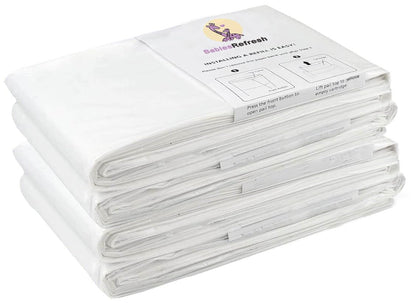 Refills Compatible with DEKOR PLUS Diaper Pail Refills | 8 Pack | Diaper Pail Odor Eliminator| Fresh Powder Scent | Each Diaper Bag Refill Holds up to 4640 Diapers | Diaper bin refill