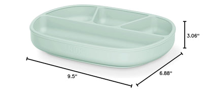 NUK Silicone Baby Tableware Bundle, Includes 1 Plate, 1 Bowl, 1 Cup, & 1 Spoon, Durable Suction Feature Helps Reduce Spills, Microwave-Safe, BPA-Free