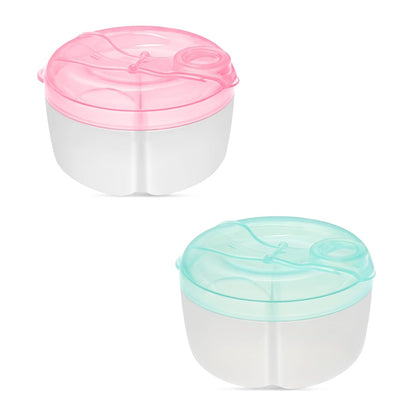 Accmor Baby Formula Dispenser On The Go, Formula Container to Go, Non-Spill Rotating Three-Compartment Formula Dispenser and Snack Storage Container for Infant Toddler Traveling
