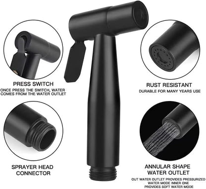 2 Pieces Bidet Toilet Sprayer Head Stainless Steel Handheld Bidet Sprayer Cloth Bathroom Diaper Sprayer for Kitchen and Toilet Cleaning (Bidet Sprayer Head)…