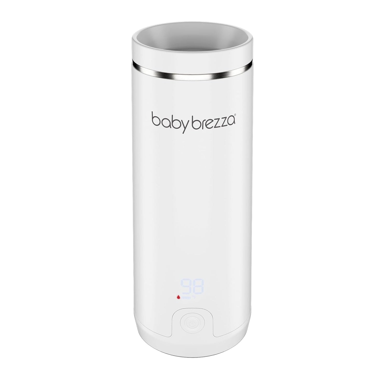 Baby Brezza Portable Warmer – 3X Faster Baby Bottle Warming - Travel Breastmilk and Formula Warmer - Safe, Even Heating - Up to 9oz - No Adapters, Black