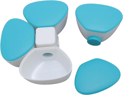 Baby Formula Dispenser Portable 4 180ml Compartments Milk Powder Dispenser Container Non Spill Strong Seal Milk Powder Snack Container (Colorful)