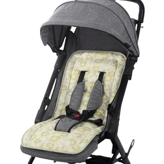 Universal Kids Stroller Seat Liner Cotton Kids Pushchair Cushion Seats Mat Breathable Stroller Liner Insert Mattress Soft Pushchair Seat Pad Pram Cushion Seats Pad Head Neck Body Support for 1-3 Years