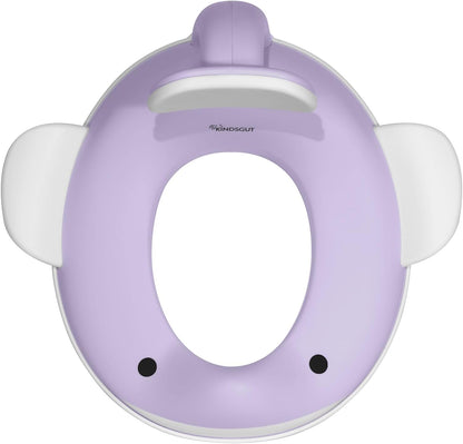 Kindsgut Whale Potty Training Seat for Toddlers – Kids Toilet Seat with Backrest, Non-Slip, Fits Round & Oval Toilet Seats, Designed in Germany, Peach