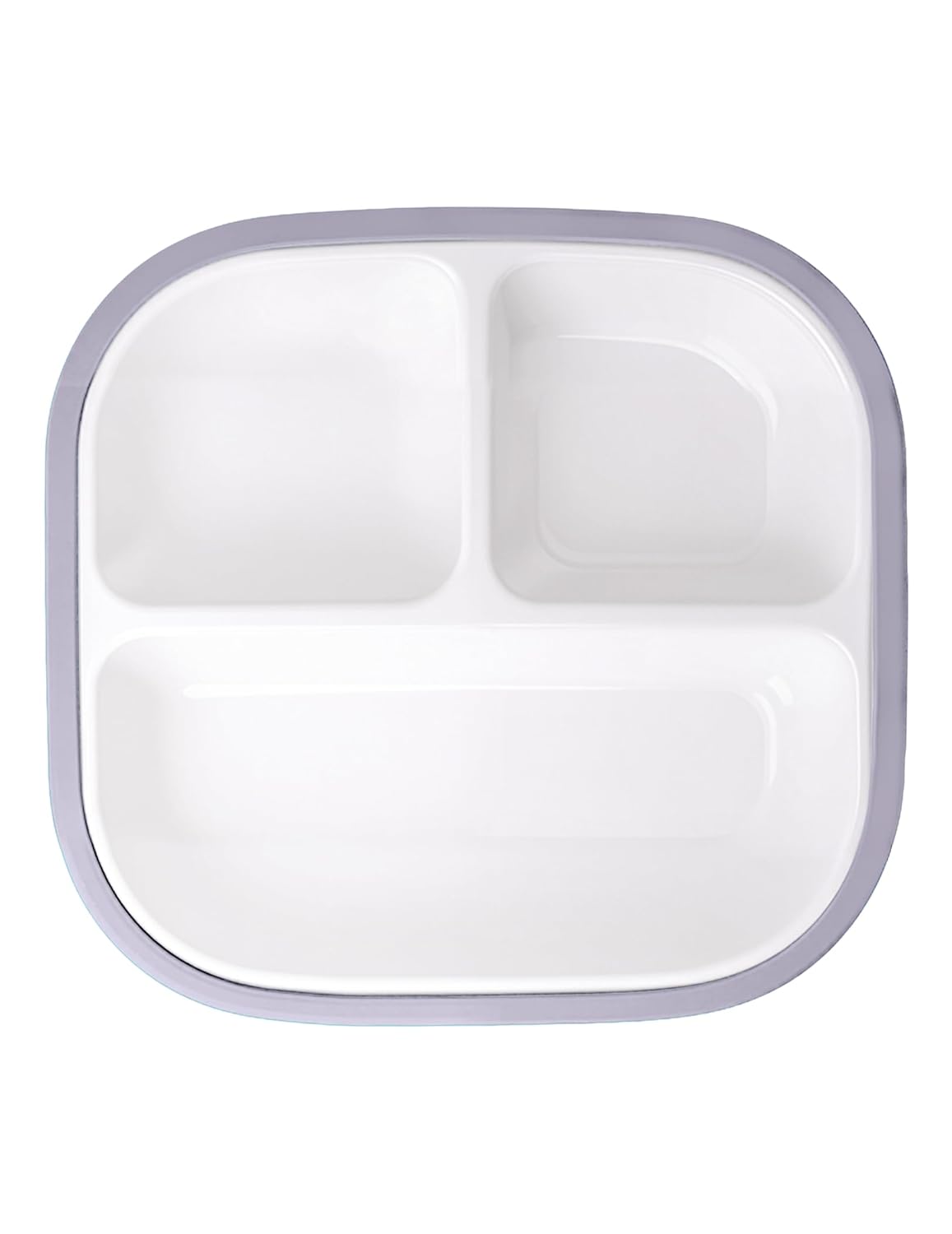 BABELIO Powerful Suction Plates for Baby and Toddler, 100% Food Grand Silicone, Divided, BPA Free, Microwave & Dishwasher Safe, Stay Put, 3 Pack