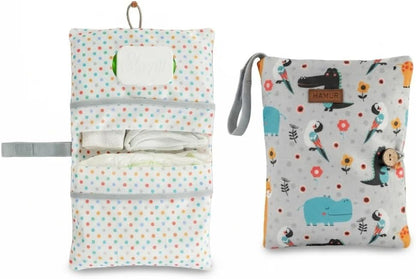 HAMUR Baby Diaper Bag Organizer – Travel-Friendly, Compact & Foldable | Stroller Pouch for Newborn Essentials – Must-Have for Boys & Girls (Leaves)