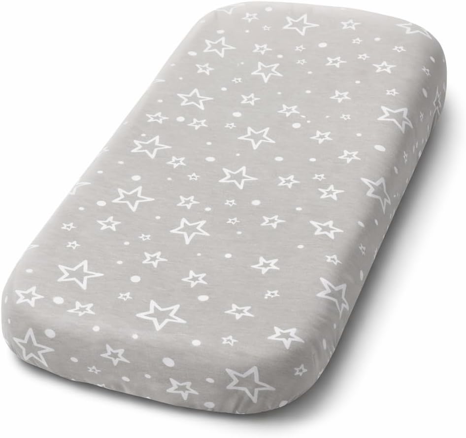 3-Pack Bedside Sleeper Bassinet Sheets | GOTS Certified Organic 100% Muslin Cotton | Ultra Soft & Breathable | 33×20×4” Fitted Sheets | Universal Fit 29–33” x 17–21” Pads