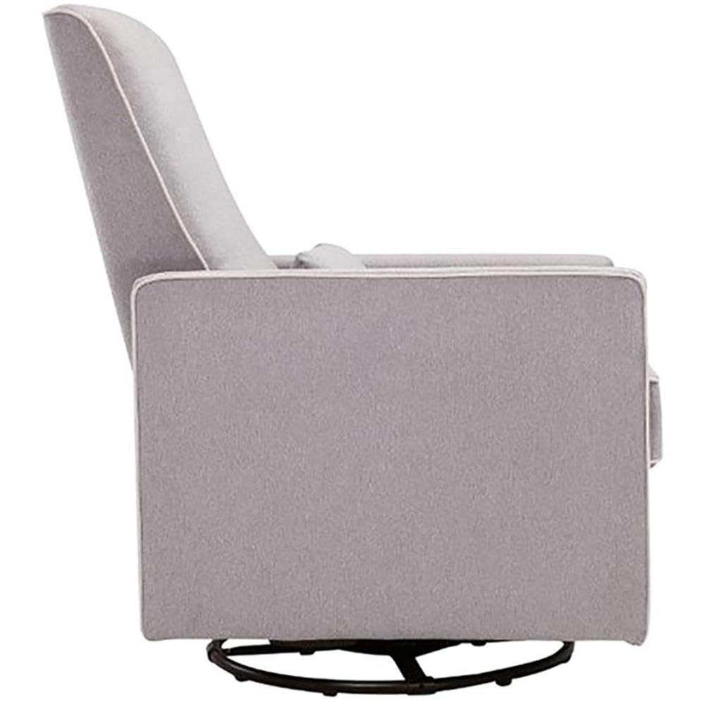 Davinci Piper 360° Swivel Rocker Recliner Chair - Glider Rocking Chair for Nursery and Living Room- GREENGUARD Gold, FSC & Certi-PUR US Certified - Ultra Comfy Glider Recliner Nursery Chair - Cream