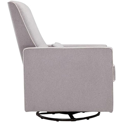 Davinci Piper 360° Swivel Rocker Recliner Chair - Glider Rocking Chair for Nursery and Living Room- GREENGUARD Gold, FSC & Certi-PUR US Certified - Ultra Comfy Glider Recliner Nursery Chair - Cream