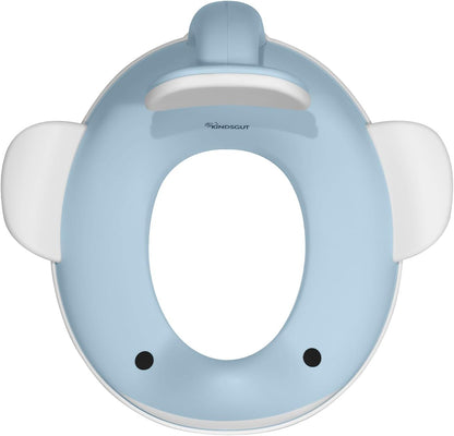 Kindsgut Whale Potty Training Seat for Toddlers – Kids Toilet Seat with Backrest, Non-Slip, Fits Round & Oval Toilet Seats, Designed in Germany, Peach