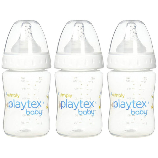 Playtex Baby VentAire Complete Tummy Comfort Baby Bottle, 9 Oz (3 Count), Anti-Colic & Anti-Reflux Bottles for Newborn and Breastfeeding Babies, Feeding Essentials