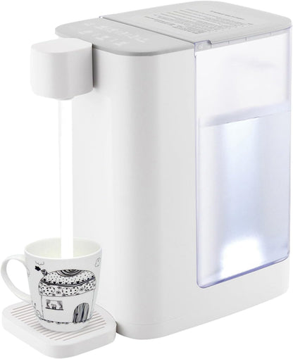 Instant Hot Water Dispenser 3L/102 OzCountertop Water Boiler & Warmer for Tea, Coffee and Baby Formula, Adjustable 5 Temperatures & 2 Water Outputs (White)