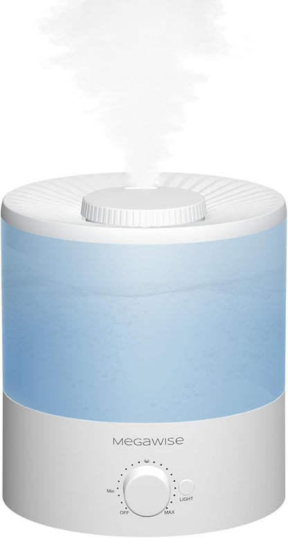 MegaWise Ultrasonic Cool Mist Humidifier SK7620 - 1.5L Capacity, Whisper-Quiet Operation, Adjustable Mist Output, Auto Shut-Off - Ideal for Home, Office, Baby Room, and Bedroom