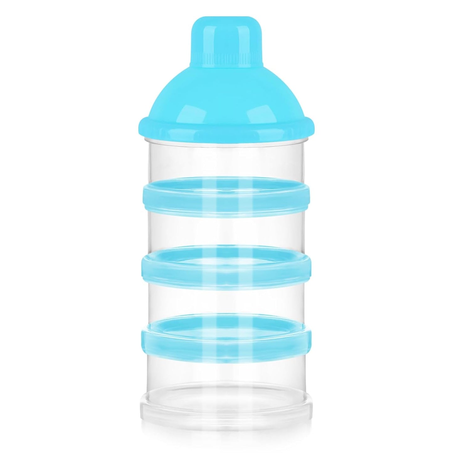 Accmor Formula Dispenser On The Go, 4 Compartments Stackable Formula Container for Travel, Baby Milk Powder Kids Snack Container, BPA Free ﻿